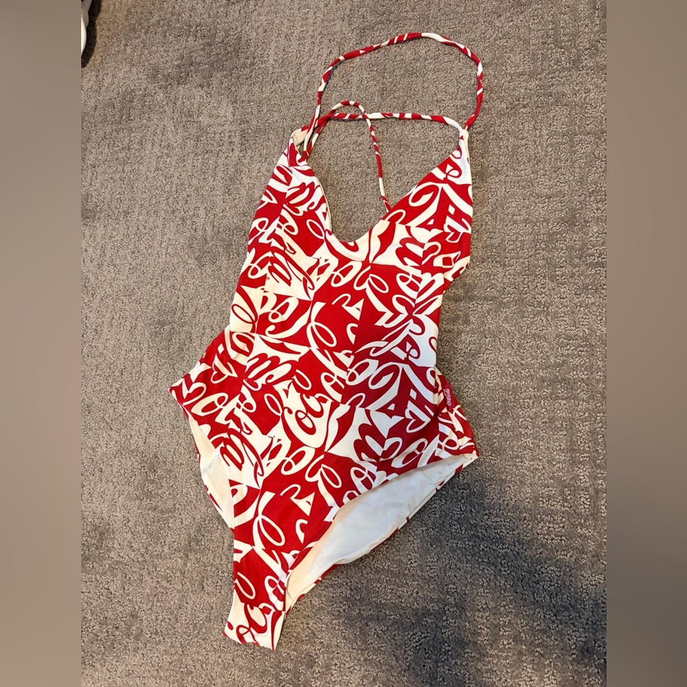 Kith Red and White Women's One Piece Swimsuit
